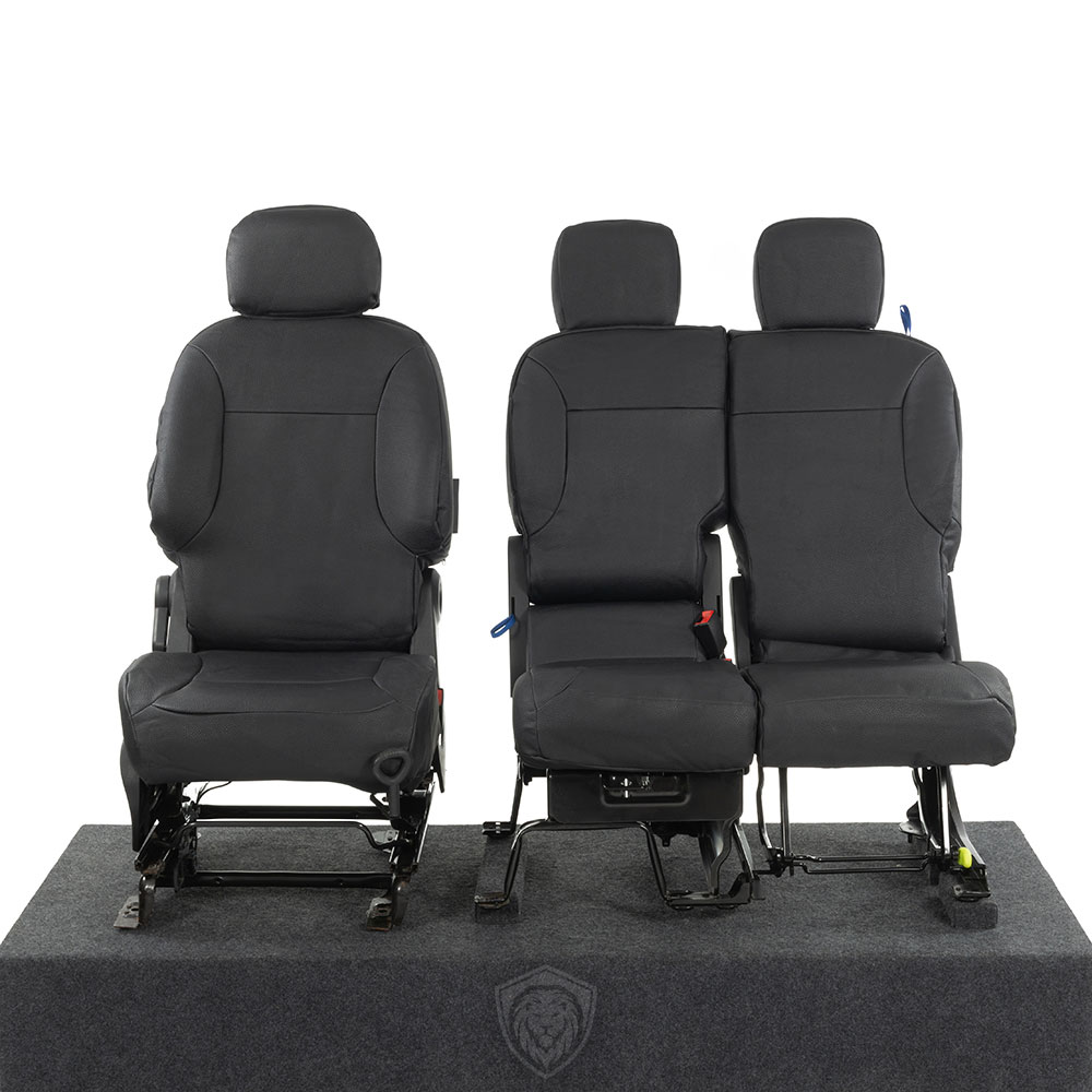 Black premium executive van seat covers for Citroen Berlingo commercial vehicle by Seat Guardian