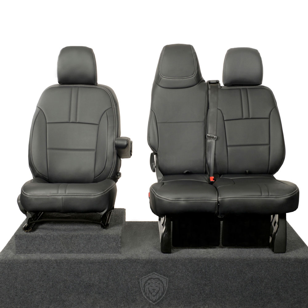 Black premium executive van seat covers for Fiat Talento commercial vehicle by Seat Guardian