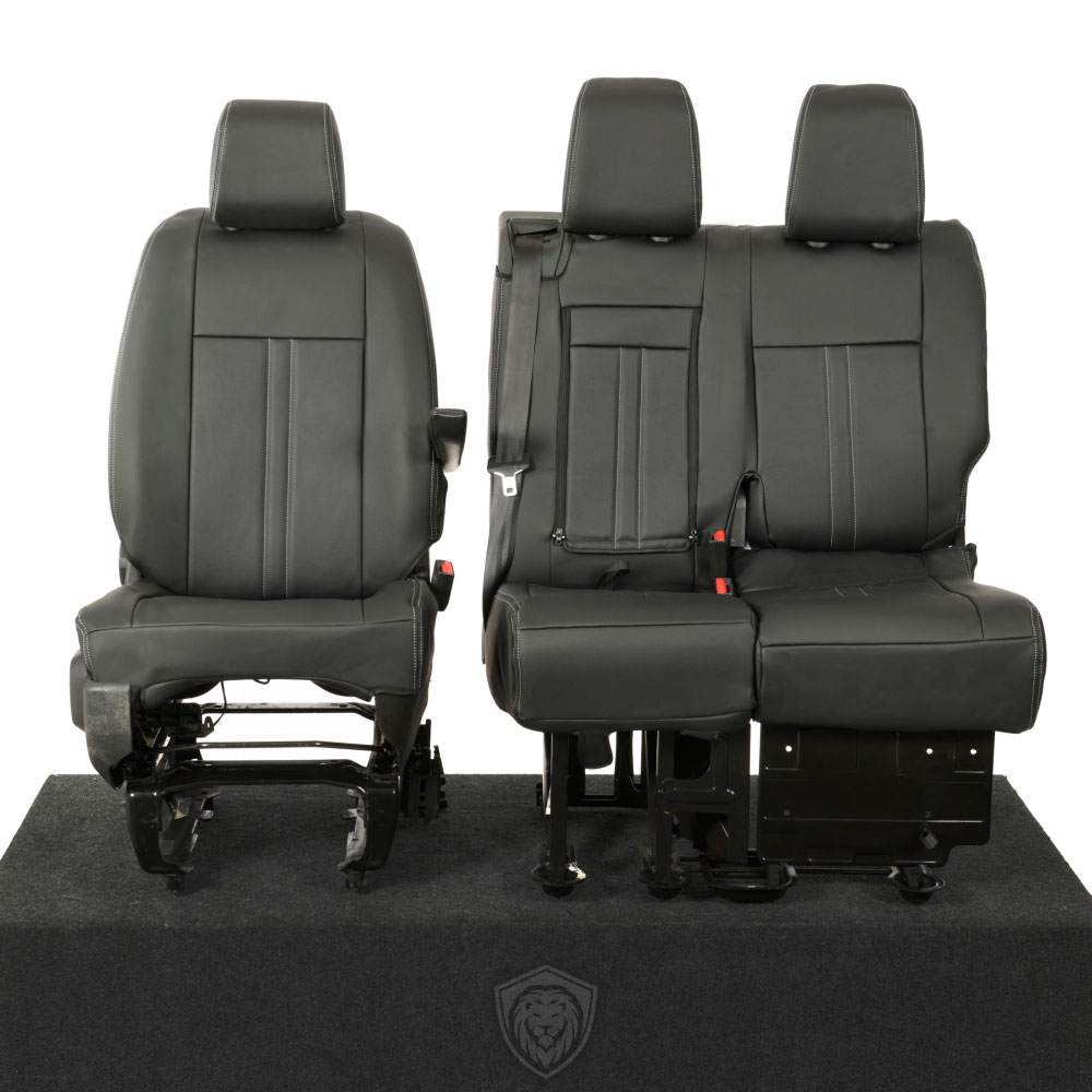 Black premium executive van seat covers for Citroen Dispatch commercial vehicle by Seat Guardian